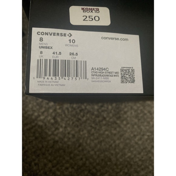 Converse Chuck Taylor All Star High Street Men Sneaker 8 Multicolor A14294C - Picture 6 of 6
